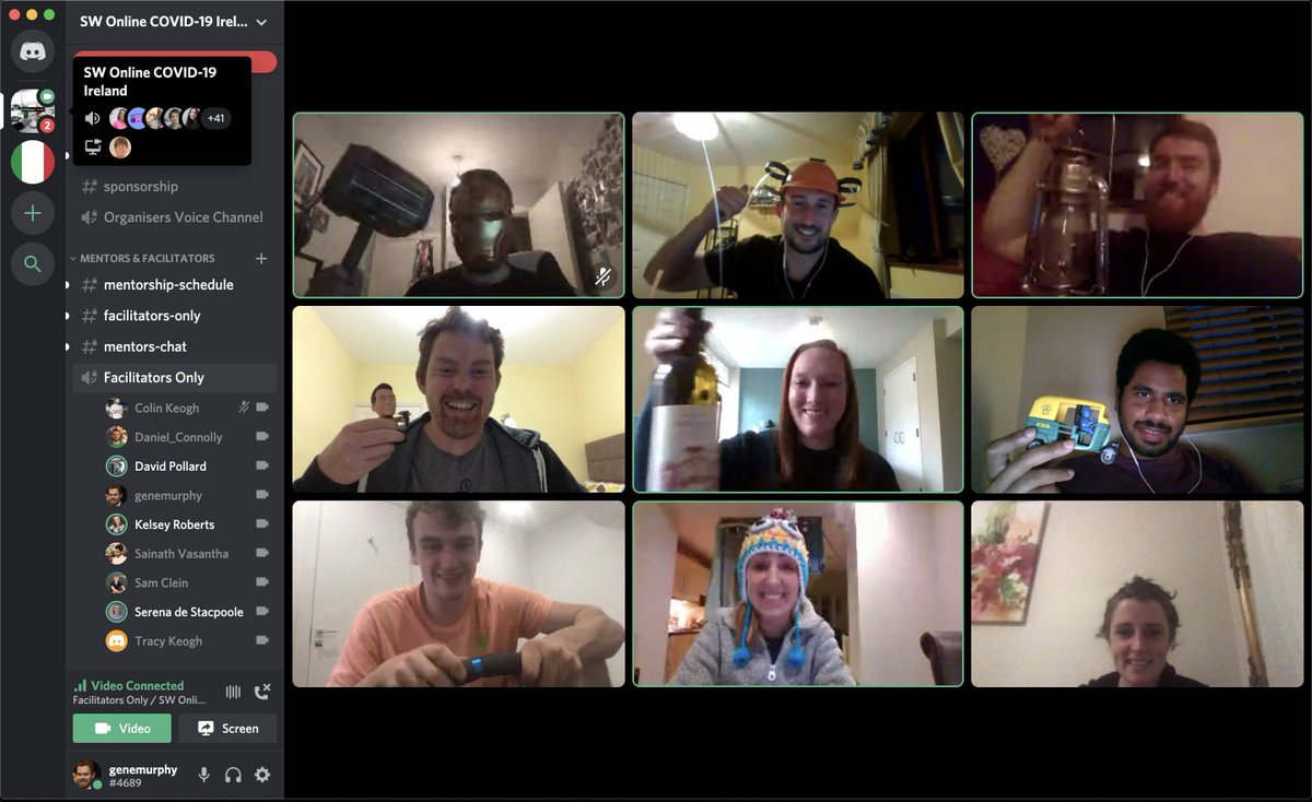 Gene Murphy (@genemurphy) on Twitter photo A big big thank you to the Facilitators tonight for making sure all the teams get formed @techstars <a href="/SWIreland_/">SW Ireland</a>! They all bring something unique to our check in calls, and I mean that literally...
#SWCOVIDIRL A big big thank you to the Facilitators tonight for making sure all the teams get formed @techstars <a href="/SWIreland_/">SW Ireland</a>! They all bring something unique to our check in calls, and I mean that literally...
#SWCOVIDIRL