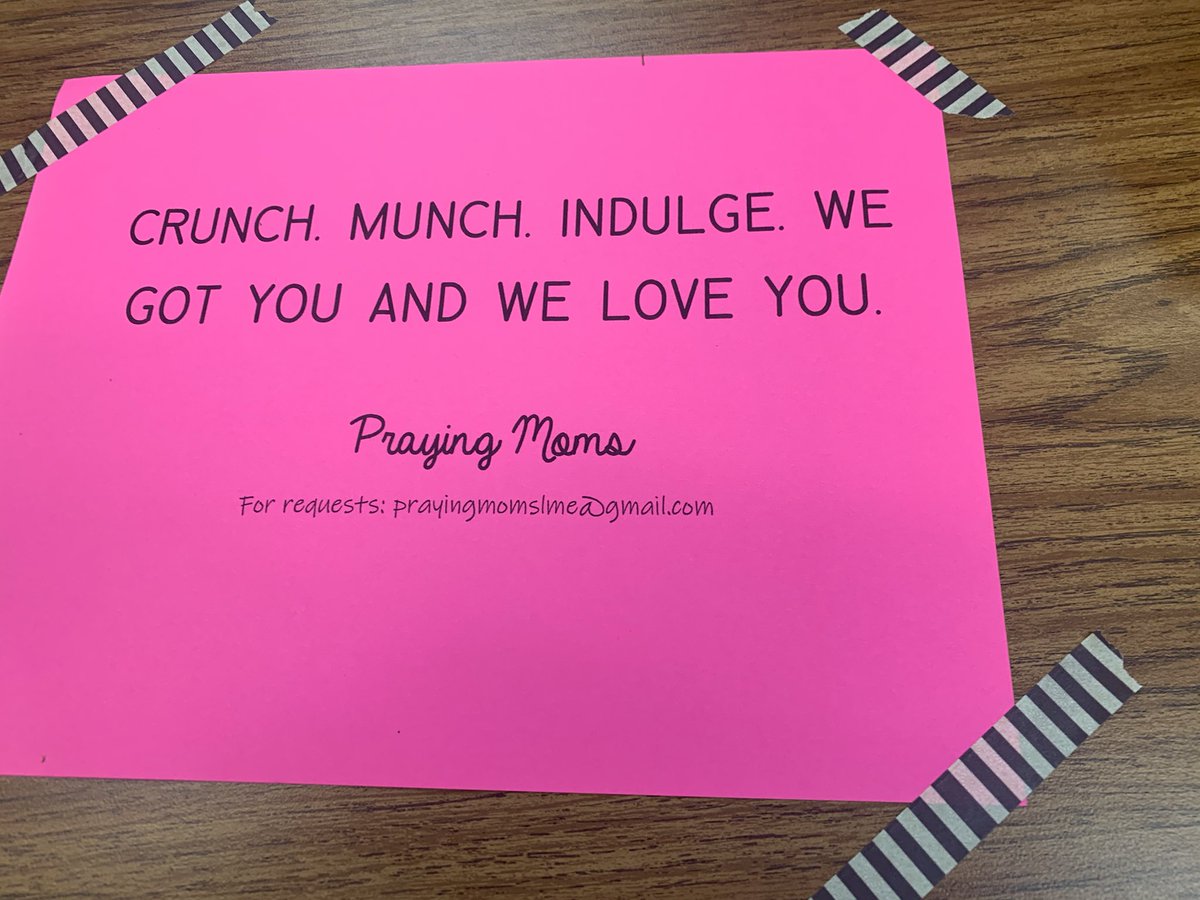 MpedrazaRRISD's tweet photo. As our @LME_Lions  staff begins packing up for year, in April, our wonderful community is there to support us.  Thank you for the love.(and snacks) Delivery courtesy of @trashcraft1 https://t.co/V01H3jDBeH