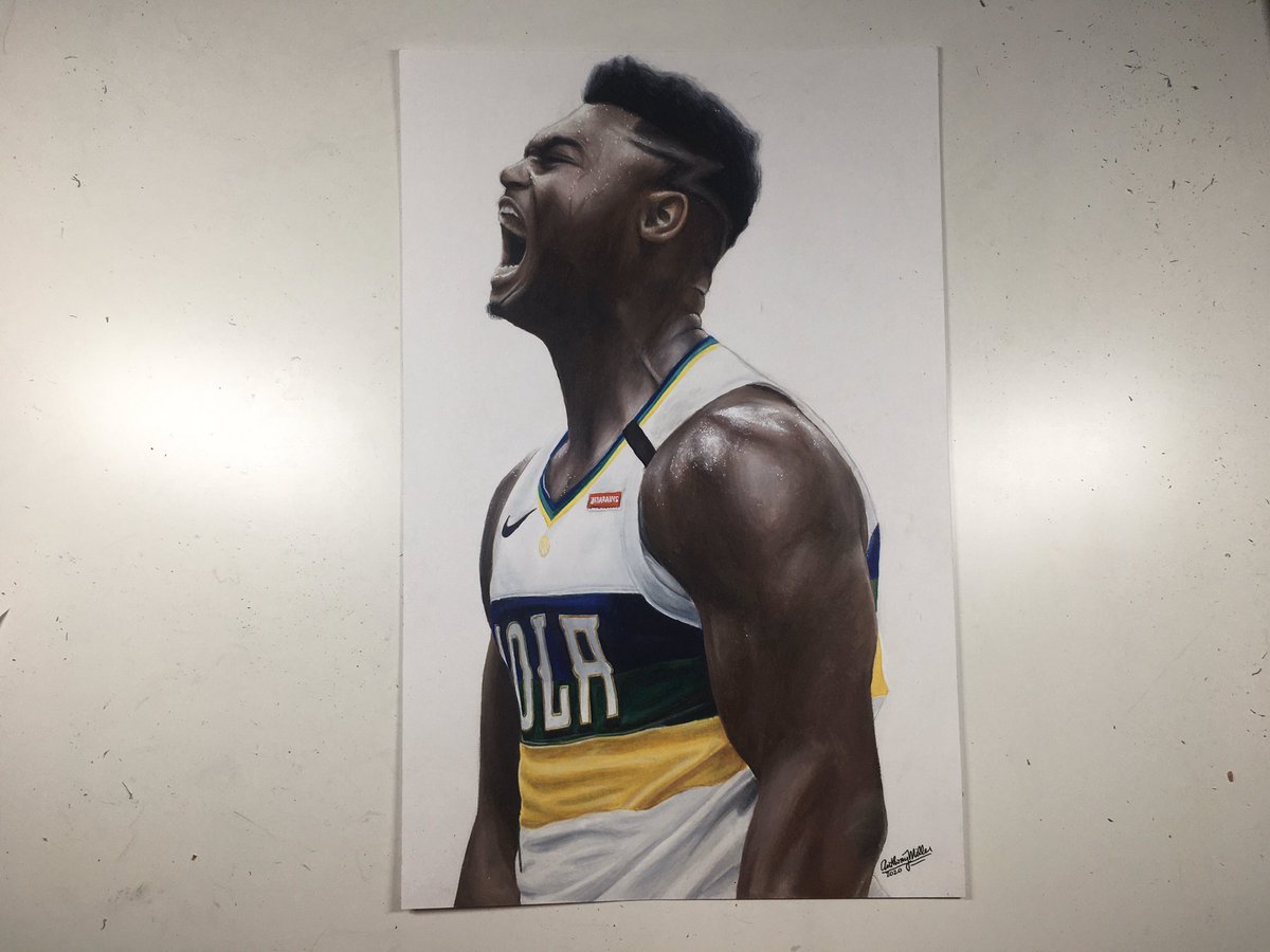 anthonym_art's tweet image. My drawing of @Zionwilliamson for the @PelicansNBA