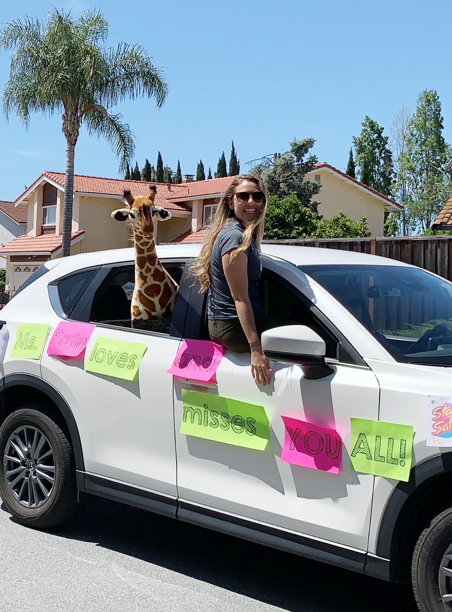 MUSDFamily's tweet photo. Students and staff designed colorful messages to one another for the #PomeroyElementary School teacher parade, which rolled through their families' neighborhoods on Thursday.

WE are #MUSDfamily and WE will get through this together. https://t.co/LJewUKMr28