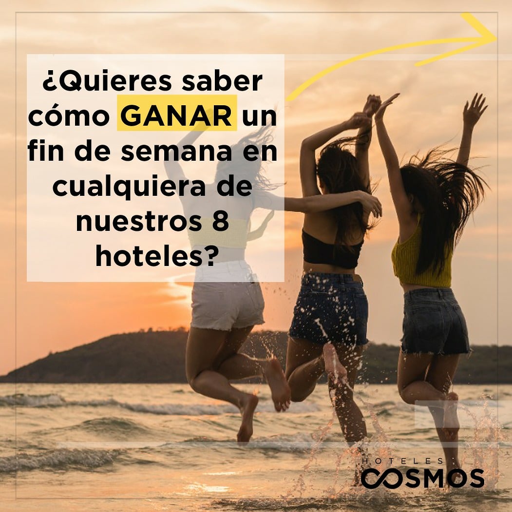 Solo debes seguirnos en  nuestras redes en facebook hoteles cosmos y en instagram @hoteles_cosmos y pronto sabrás cómo participar.
#concurso #participa #gana #quedateencasa #experienciacosmos #esperanza #juntosencasa #ALaCabalLeDigo #FelizViernesATodos #LosQueVuelvenElLunes