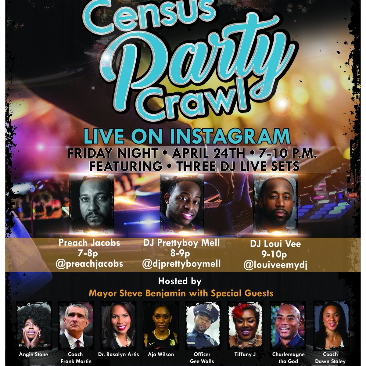 Party with a purpose and encourage greater participation in the 2020 Census from the safety of your own home! Click the link to see how you can take part in the Census Party Crawl tonight from 7pm-10pm: facebook.com/events/2266535…
<a href="/SCCountMeIn/">Columbia SC Census Complete Count</a> #Census2020