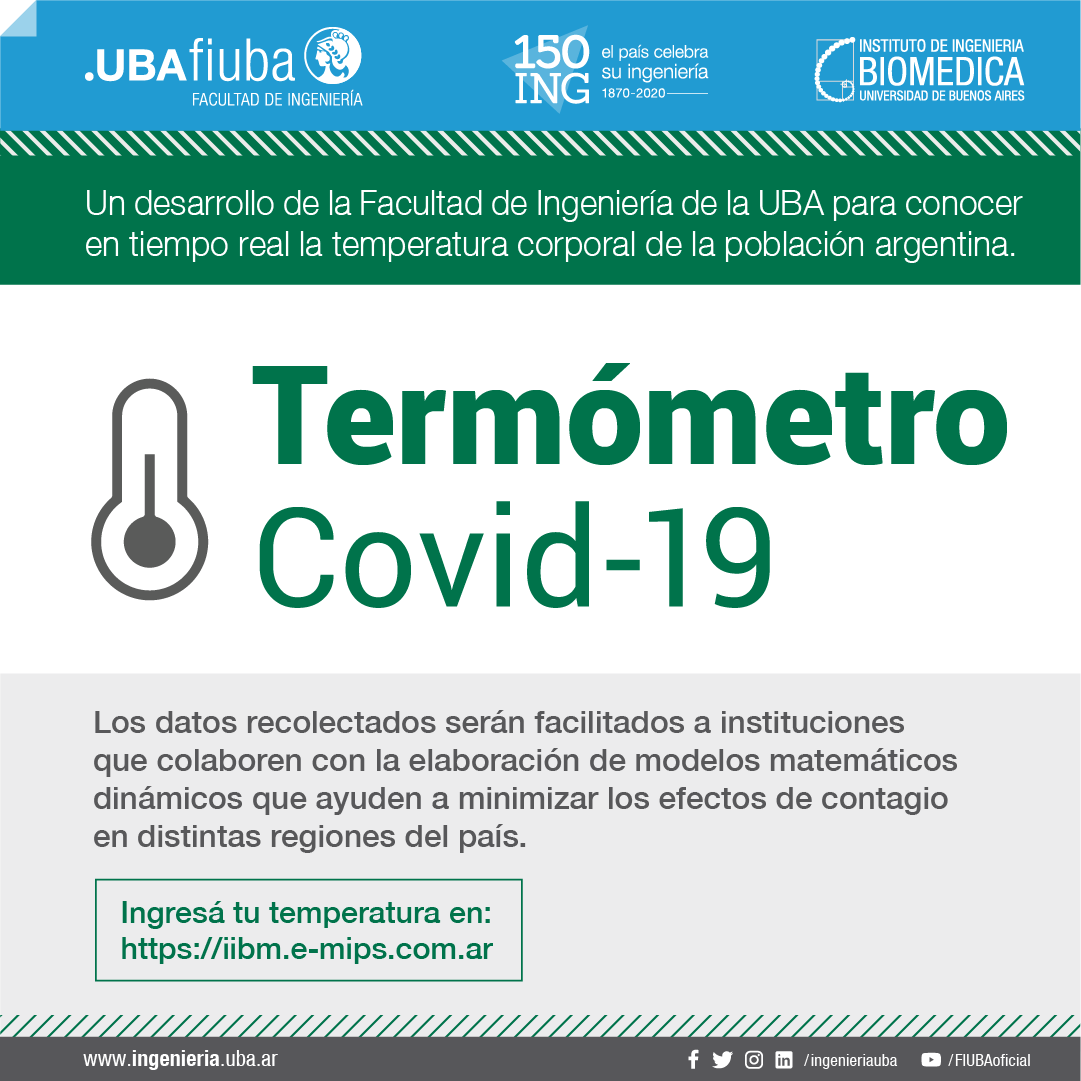 ingenieriauba's tweet photo. Este fin de semana, no te olvides de cargar tu temperatura en el termómetro de la FIUBA.
#UBA #UBASalud #UBAenAcción https://t.co/WsLUfoThdp