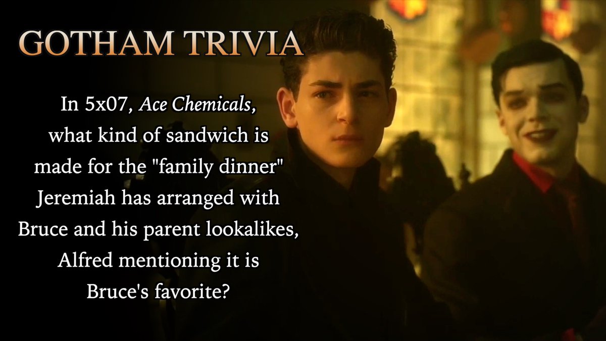 Supes_9's tweet photo. "Come on, Bruce, that's a weird favorite food for a 12-year-old." 😜

Remembering 5 Years of #Gotham... ❤️ https://t.co/E2g9A43b70