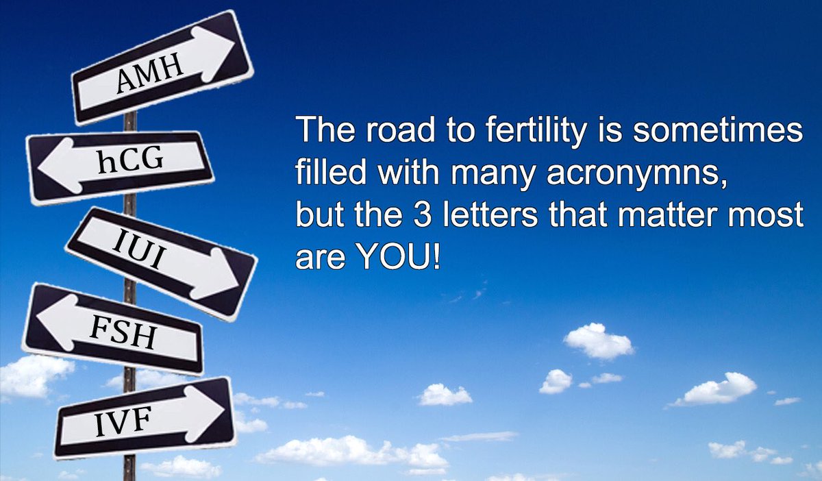 As #fertility providers, we realize our field has a lot of acronyms! To patients, it can seem overwhelming. That is why we do our best to #individualize evaluation and treatment and provide #patientcentered care. #niaw2020 #infertility 
#nationalinfertilityawarenessweek