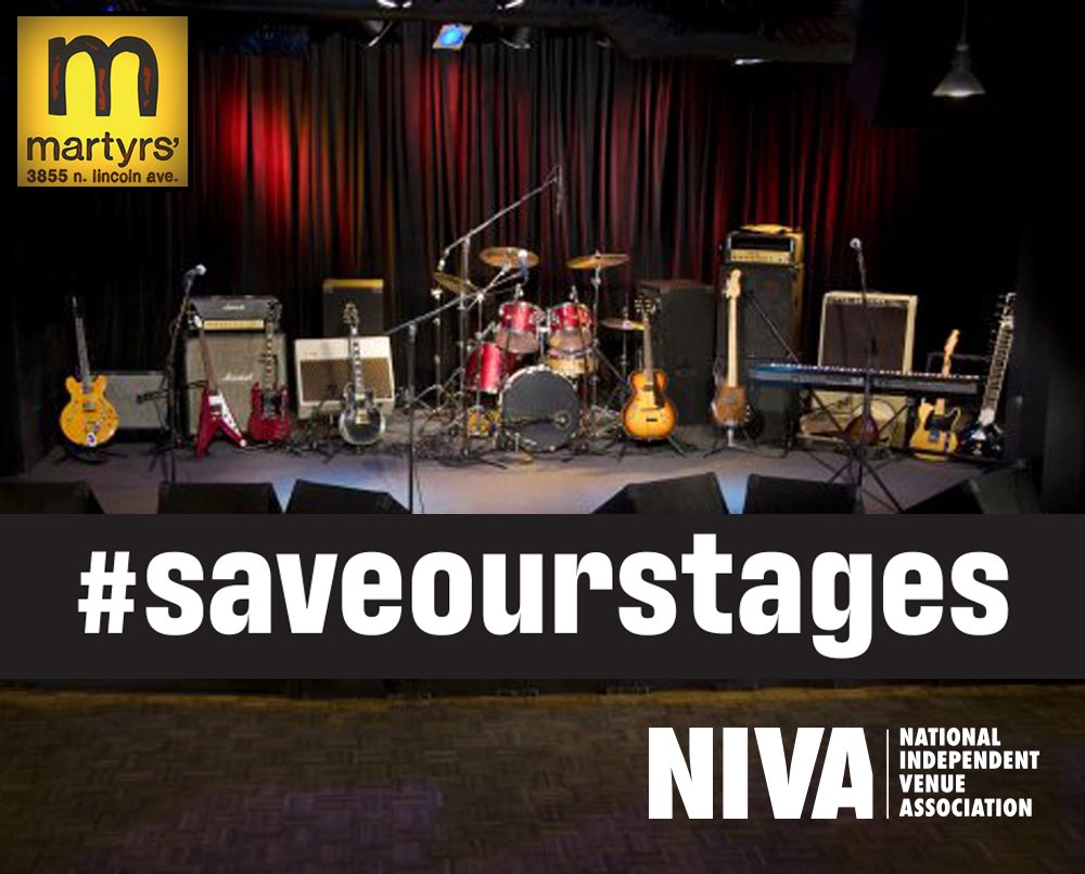 Martyrs' stands with <a href="/nivassoc/">NIVA - National Independent Venue Association</a> to request specific federal support for #independentvenues and promoters across the country during the indefinite shutdown. #SaveOurStages #NIVAssoc <a href="/civlchi/">CIVL</a> #CIVL