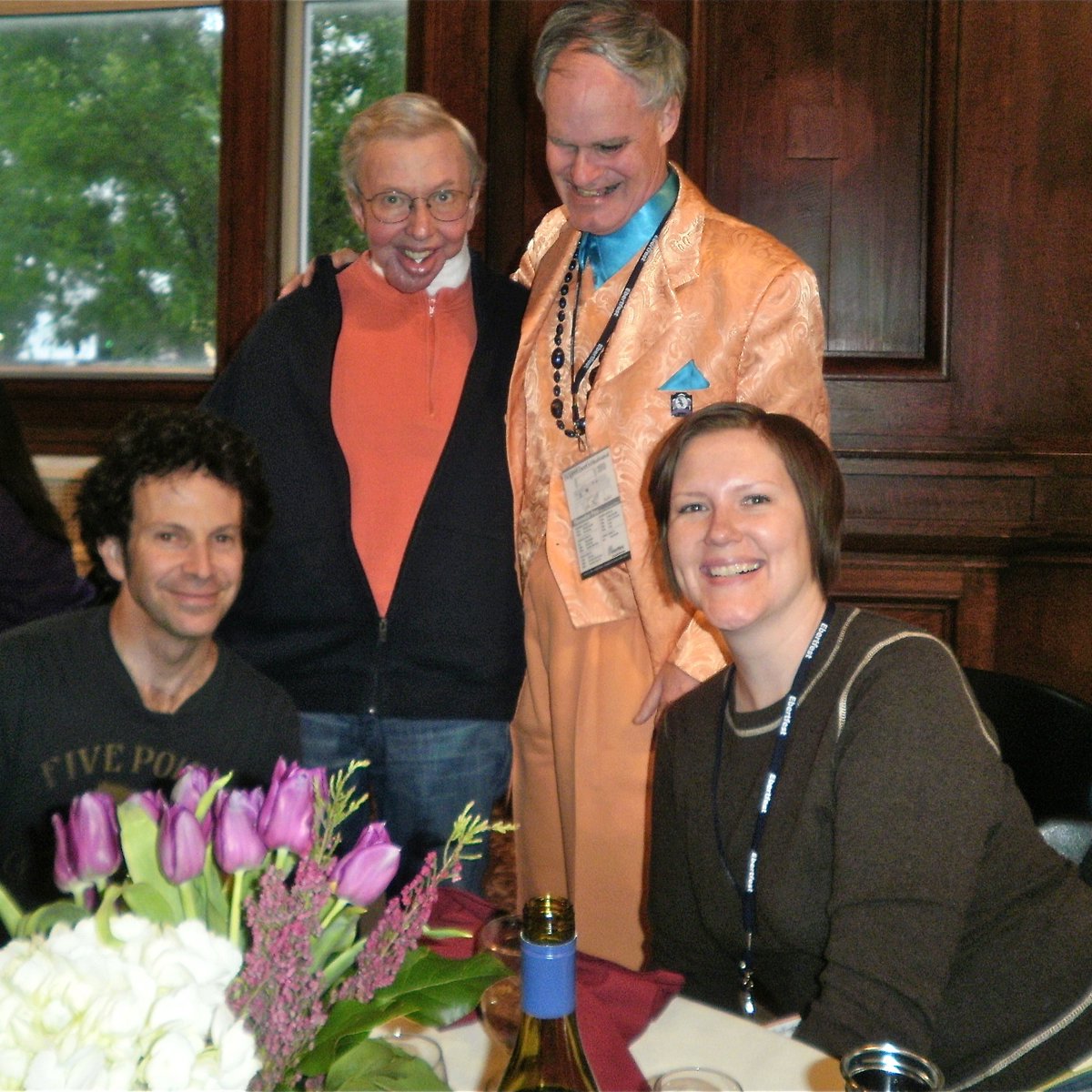Vince and I with Charlie Kaufman and Roger Ebert at #Ebertfest 2010. Not too shabby.