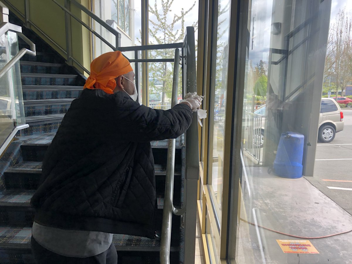 Daily basis cleanup common area to disinfect#covid-19@SurreyNowLeader <a href="/CityofSurrey/">City of Surrey</a>