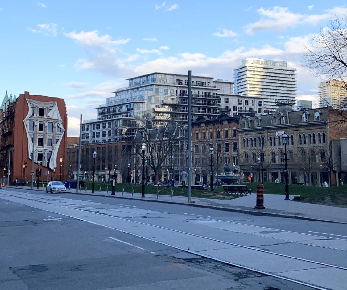 #AAMbestday when I get to go on my socially distanced walk around the city. Berczy fountain and architecture around St Lawrence are some of my favourite places to walk by. <a href="/AllanAMartinPS/">Allan A. Martin</a>