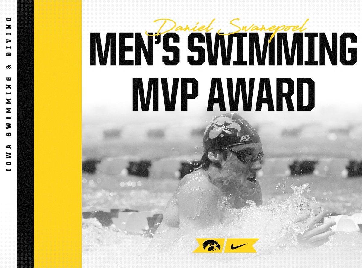 IowaSwimDive's tweet photo. 𝙈𝙀𝙉'𝙎 𝙎𝙒𝙄𝙈𝙈𝙄𝙉𝙂 𝙈𝙑𝙋 𝘼𝙒𝘼𝙍𝘿 //

Congrats @Mike_10e Daniel &amp; Anze! #Hawkeyes https://t.co/OcZWSW4I6j