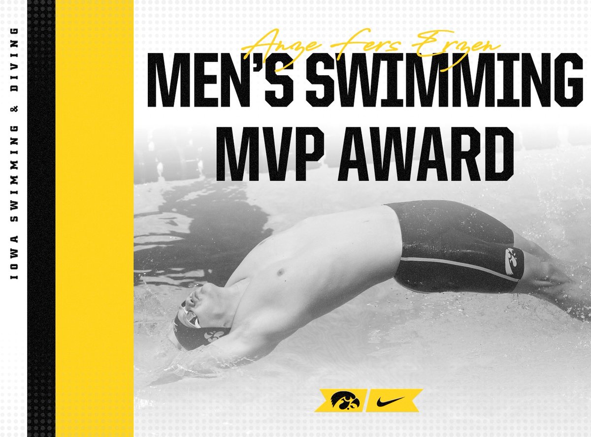 IowaSwimDive's tweet photo. 𝙈𝙀𝙉'𝙎 𝙎𝙒𝙄𝙈𝙈𝙄𝙉𝙂 𝙈𝙑𝙋 𝘼𝙒𝘼𝙍𝘿 //

Congrats @Mike_10e Daniel &amp; Anze! #Hawkeyes https://t.co/OcZWSW4I6j