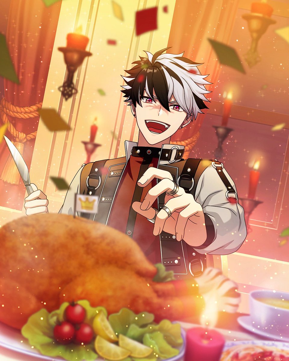 do u like food a lot of ur cards have food I love u he seems like the one that& #39;s fighting owen like the moment he breathes he wants to throttle him but he also has a soft side that NO ONE knows about says the scar is from an epic fight but secretly he tripped down the stairs