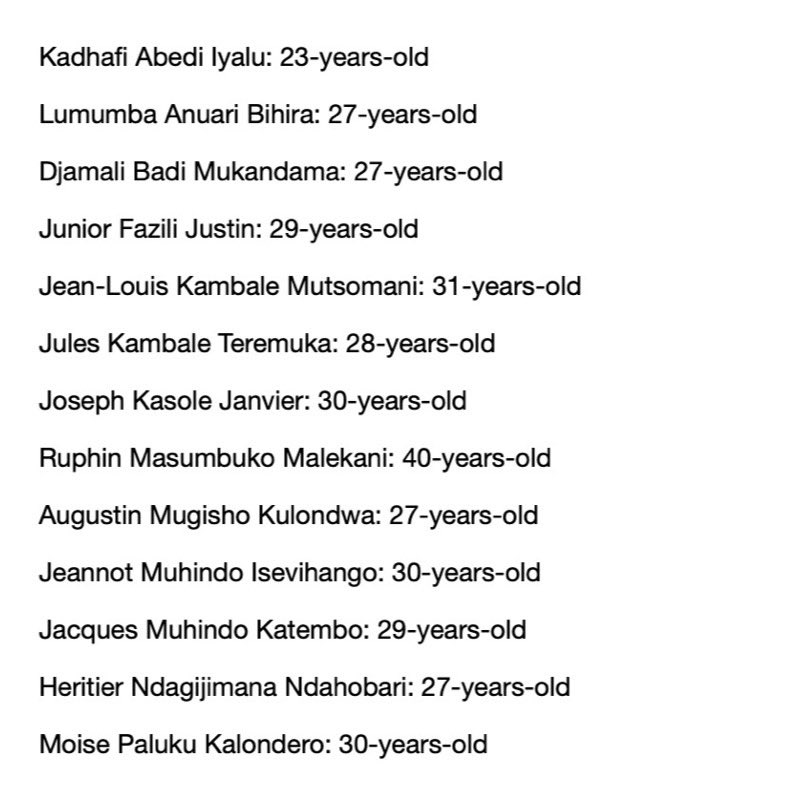 6. Here are the names of the 13 Virunga National Park rangers who were killed in the ambush this morningAll devestatingly young and brave Congolese patriots who gave up their lives protecting their nation’s most valuable (and sustainable) natural resource: its wildlife & nature