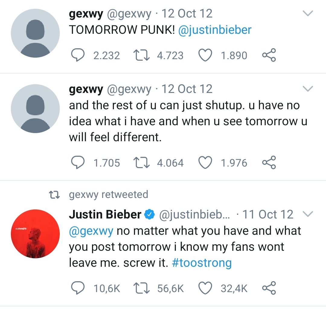 let's start with the BAAB music video release where jb created a fake hate acc aka  @gexwy and threatening to release unseen footage from justin's stolen computer, only to later post the BAAB mv. yall should've been here that day, the fandom was going cRAZY