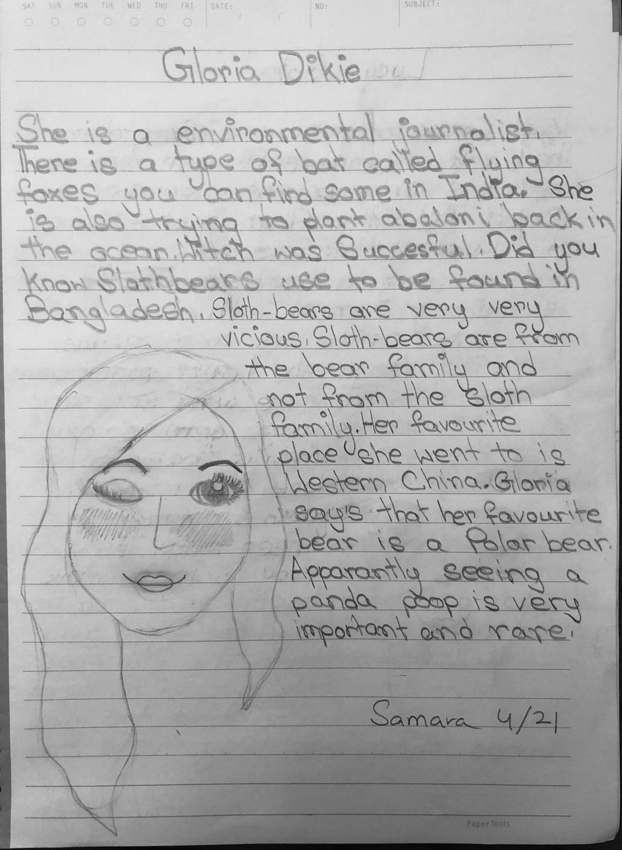 PriyaniMalik's tweet photo. Lockdown diaries of 9-year old Samara. 🙏🏽 @NatGeo @NatGeoEducation #ExplorerClassroom Federico Fanti, Andrej A. Gajić, @GloriaDickie @mslucycooke for the exciting live science lessons. #inspirational https://t.co/GUiHpWhidj