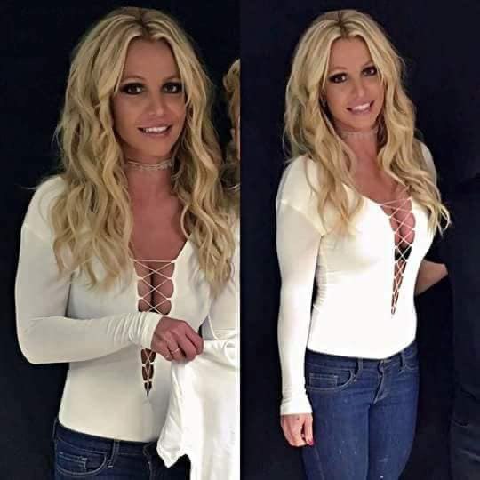 Britney at a meet and greet in 2017.
