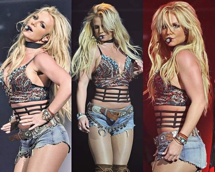 Britney on stage at the Triple Ho Show in 2016.