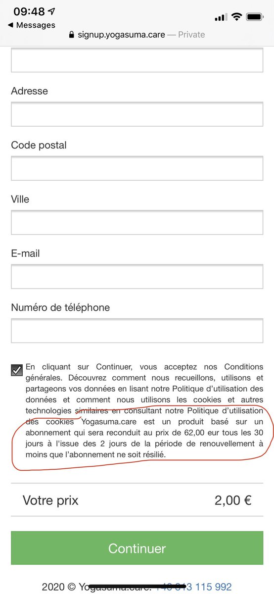 ⚠️ Je viens d’être ciblé par l’arnaque au coli mal affranchi... Un SMS, une copie du site de <a href="/GroupeLaPoste/">La Poste Groupe</a> Et boum 62€ par mois pour des cours de yoga si vous faites pas attention !
#AFaireCirculer #Arnaque très efficace en confinement ! 
cyberguerre.numerama.com/4756-cette-arn…
