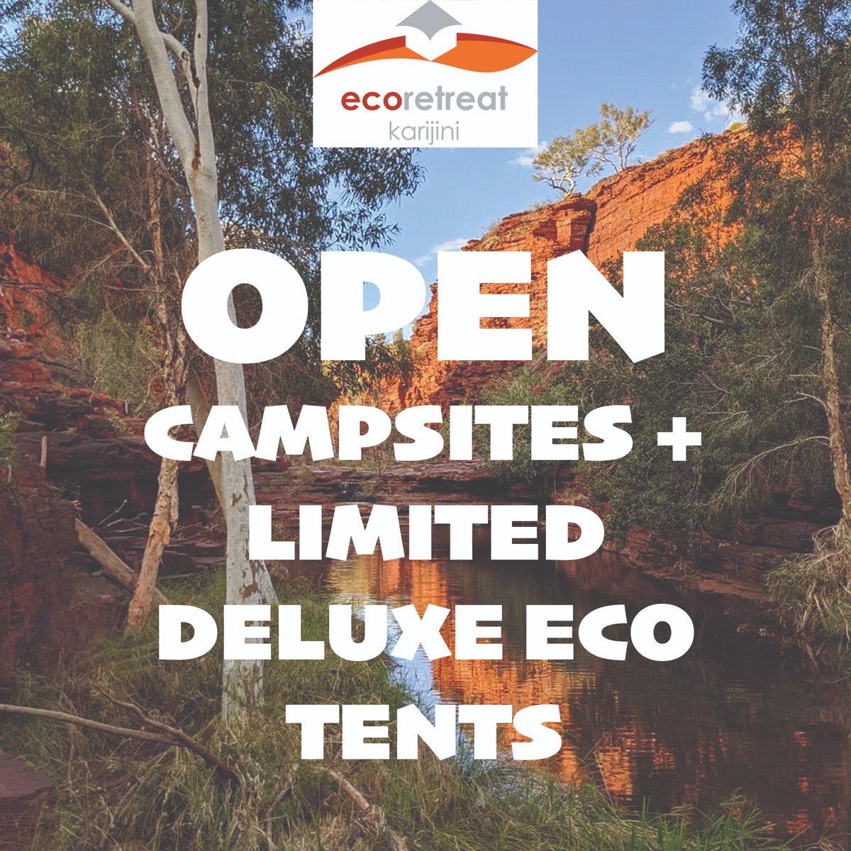 KarijiniRetreat's tweet photo. ✅We are now partially open for camping! The regional border travel restrictions remain in place, but if you are in the Pilbara region, you can now stay at the Karijini Eco Retreat. Limited services &amp; facilities are available, social distancing procedures are in practice.🏕️ https://t.co/soq2E414mY