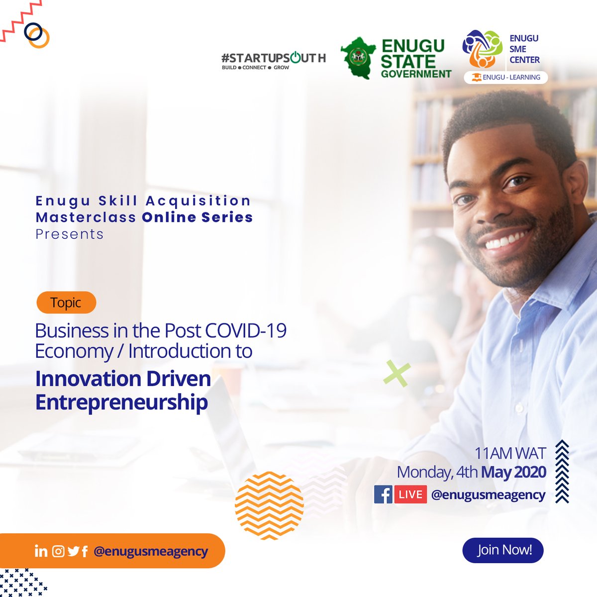 All our Enugu people, let's do this. In partnership with Enugu SME Centre, we'll be running some Startup & Innovation Courses on their Facebook page for two weeks starting this Monday. Like & Follow their FB Page facebook.com/ENUGUSTATESMEA… Register here bit.ly/enugulearning