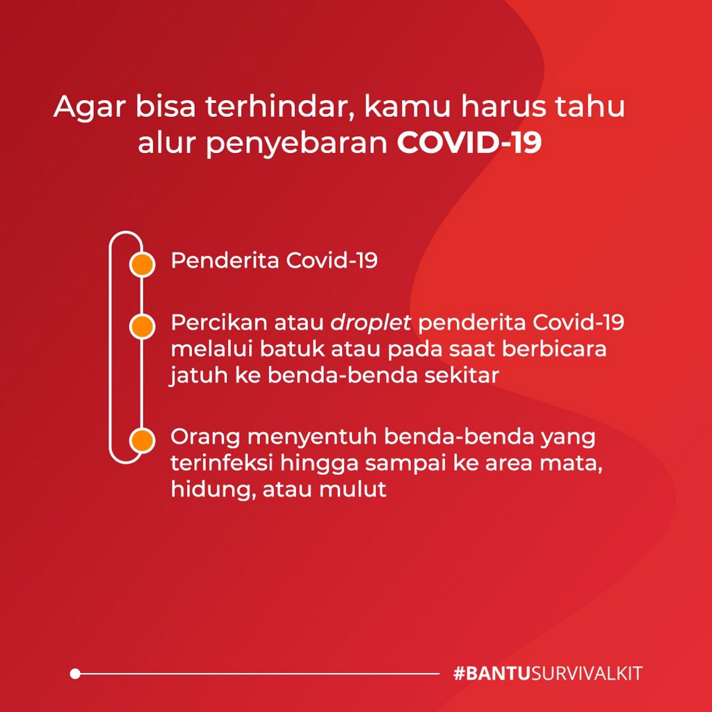 bantusurvkit's tweet photo. [GEJALANYA APA YA?]

Tercatat sampai tgl 02/05/2020, sebanyak 10.000 lebih masyarakat Indonesia terindikasi positif COVID-19. Mari kenali gejalanya untuk lebih waspada dan menjaga kesehatan diri!

#BantuSurvivalKit
#BantuKawan
#CommUndip https://t.co/4eJr9wzvVs