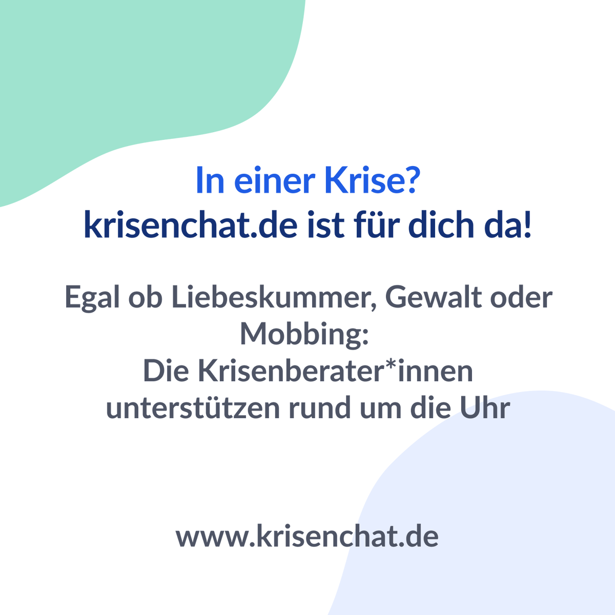 Heute startet krisenchat.de, ein Messengerdienst, an den sich SchülerInnen mit Problemen wenden können. Die Gründer von krisenchat.de haben für ihr Angebot exclamo.org den BMBF-geförderten Preis "Jugend gründet" bekommen. #Twitterlehrerzimmer