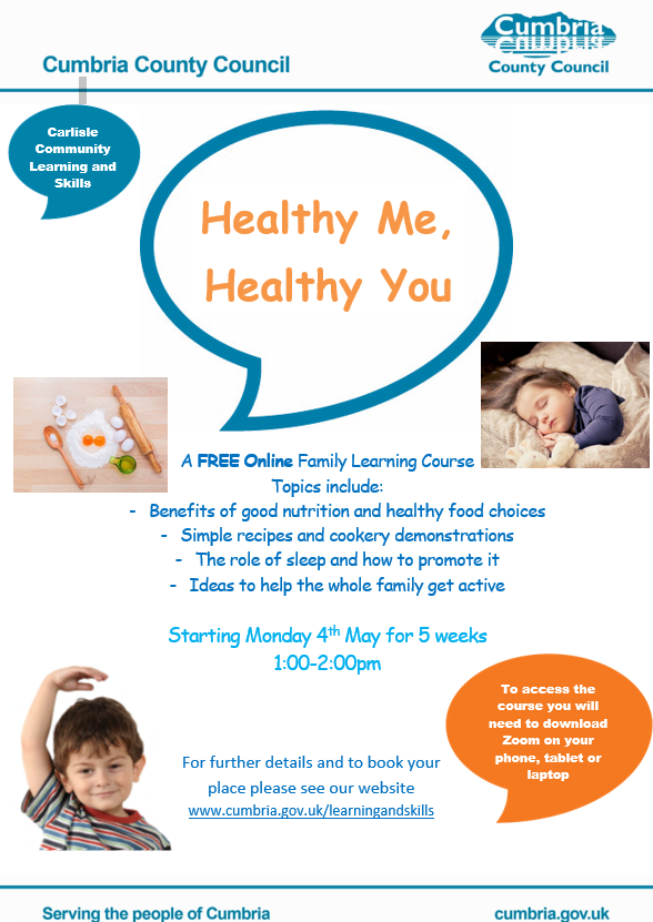 KingmoorInfants's tweet photo. Free online Family Learning courses: Familiy Learning are running three of their most popular courses online.
 Wellbeing KS1, Wellbeing KS2 and Healthy Me Healthy you. https://t.co/T68duyOVHx