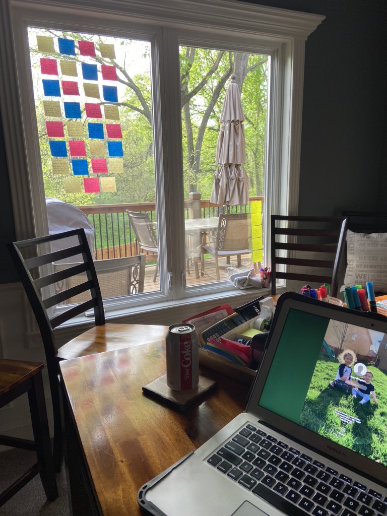 Can’t thank the <a href="/HockerGroveMS/">Hocker Grove MS</a> staff enough for my morning treats! The donuts definitely made me mom of the year, and the “coke and compliments” really hit the spot. My colorful window workspace is the best! So proud to be your administrator! 😘