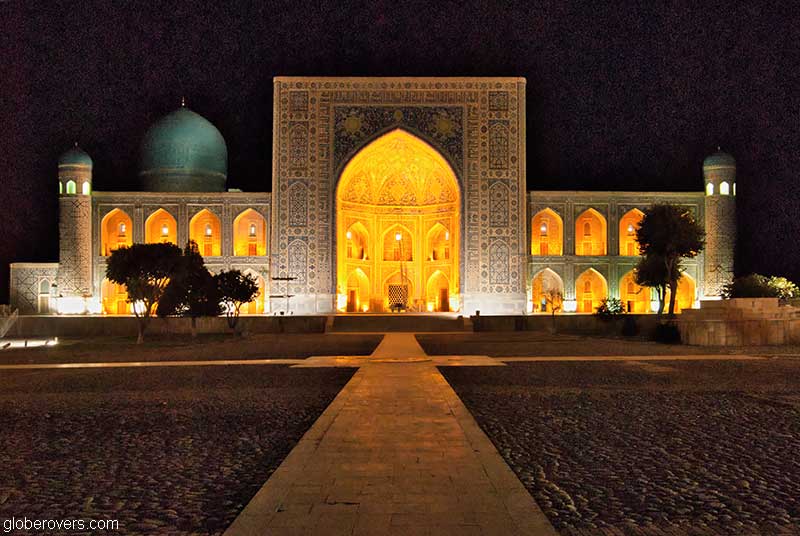 GlobeRovers's tweet photo. The Tilla-Kari Madrasa in Samarkand, Uzbekistan, was constructed during the 17th Century. It is the most embellished structure on the famed Registan Square. More @ https://t.co/w5ukJGXwnv
#CentralAsia #VisitUzbekistan #SilkRoad  @PicsSilkRoad @UZAmbassador @DestCentralAsia https://t.co/hjl7GIycQQ