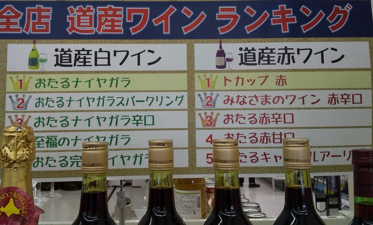 Pachipara ねーねー すごない 近所のスーパーのワインランキング オールナイアガラヾ ノワァイ ここではいつも白の3位を買ってるなぁ あーぁ 早く飲めるまでに回復したいなぁ T Co B2m3jodxqo おたるワイン 北海道ワイン 白