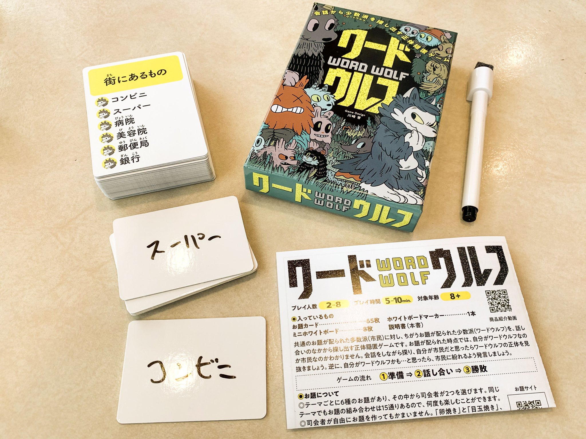 松井ムネタツ 編集 ライター 幻冬舎版 ワードウルフ をゲット 元は紙とペンだけで遊べるゲームだけど お題 含めてキチンとしたコンポーネントになってると遊びやすいね パッケージ裏は 最低限の文字数でルールをわかりやすく説明 よくできてる