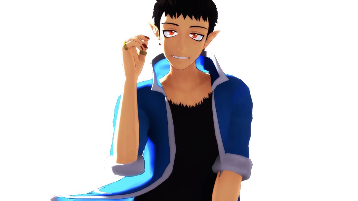 亜火 On Twitter ジャズくん完全間近 あとは頬染とか細々したモーフ追加出来たらとりあえず制服姿は完成する 自作モデル2人目 魔入間mmd