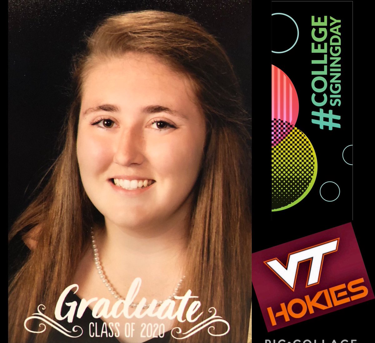 Principal_CAVS's tweet photo. Proud to announce that my daughter, Kori will be a￼ttending VA Tech in the fall, majoring in Engineering! GO HOKIES! #collegesigningday2020 #classof2020strong #ahsfalcons https://t.co/FS3U91w6GK