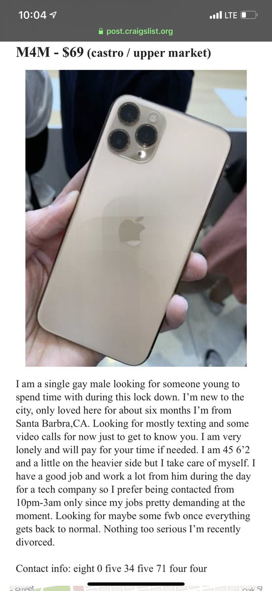 uwu_urmomzhot's tweet photo. If anyone want to send dick pics to my very homophobic and physically adusive father I posted an add for him on Craigslist. 😏 https://t.co/FGORWGCpyc