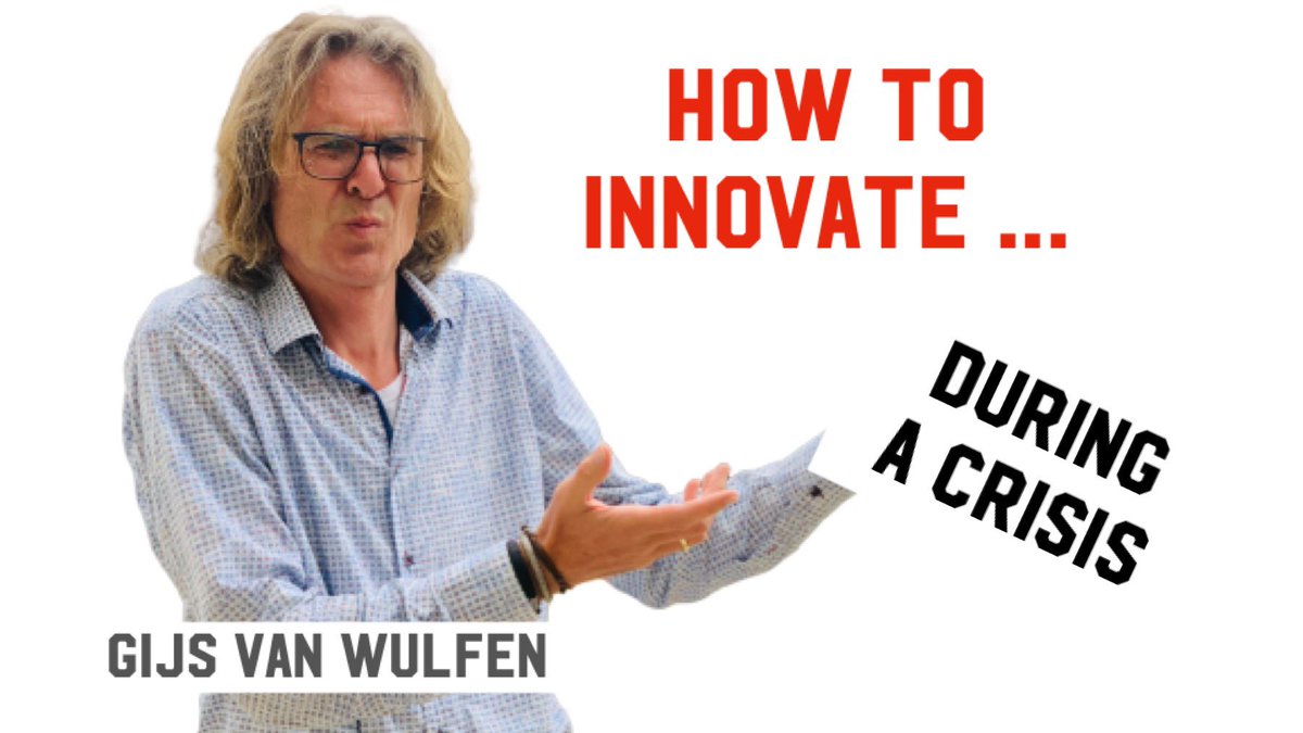 Are you, like me, also in a #businesscrisis (please comment yes)? Reinvent your business with these five tips. Watch: youtube.com/watch?v=jKqqyp… “How to #innovate during a crisis”. Start #innovation now, as you can innovate yourself: YES, you can 🤗✅👏 #designthinking #startups