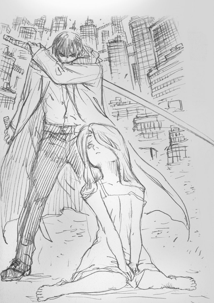 ラクガキ描き描き...楽しいです(*'ω`*)♪

#オリジナル #アナログ #アナログ絵 
#落書き #武器娘 #イラス卜 
