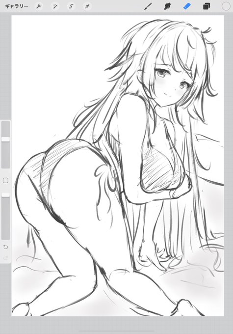 寝起きジャンヌ的なラフ 