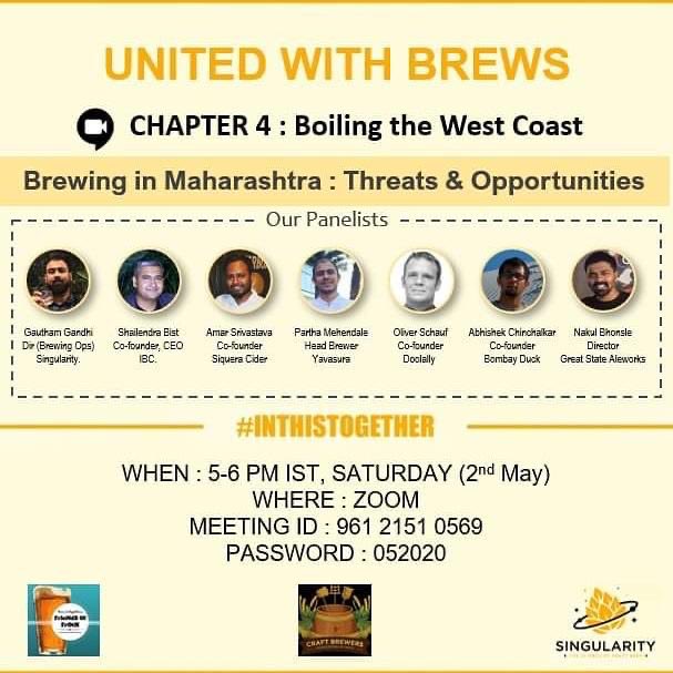 Folks tune in to this to find out what’s brewing in the western ghats! Some heavy hitters on this panel including the Gandalf of the Indian craft beer scene, Herr Oliver Schauf! Please RT!