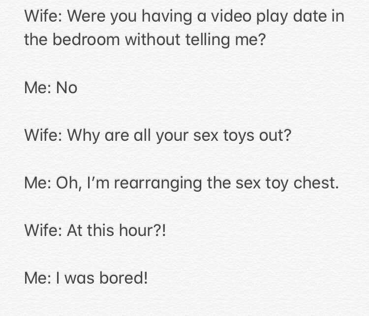 mypolylife's tweet photo. When your vanilla wife asks you to account for that hour she didn’t see you around the home.
#polyamory #SexToys #KinkyHusband #IdleHands #BDSM #VanillaWife #SluttyHusband #Sluthood #QuarantineAndDating #LateNightProjects https://t.co/8h0X4vkMTB
