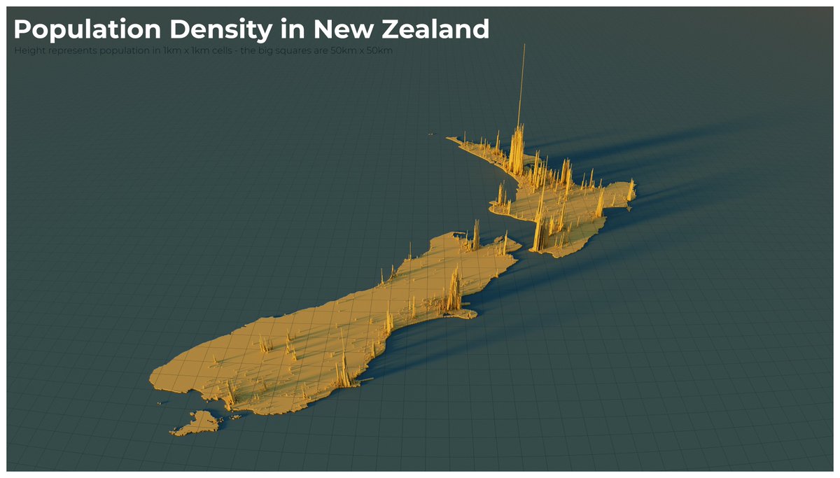 a re-render of New Zealand to show the full spikiness and range of Auckland's density because it kind of got chopped off in the original views