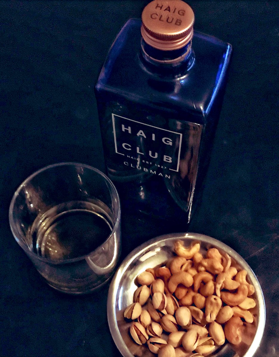 Pistachio, cashews and @HaigClub  #lockdown #London #drinks