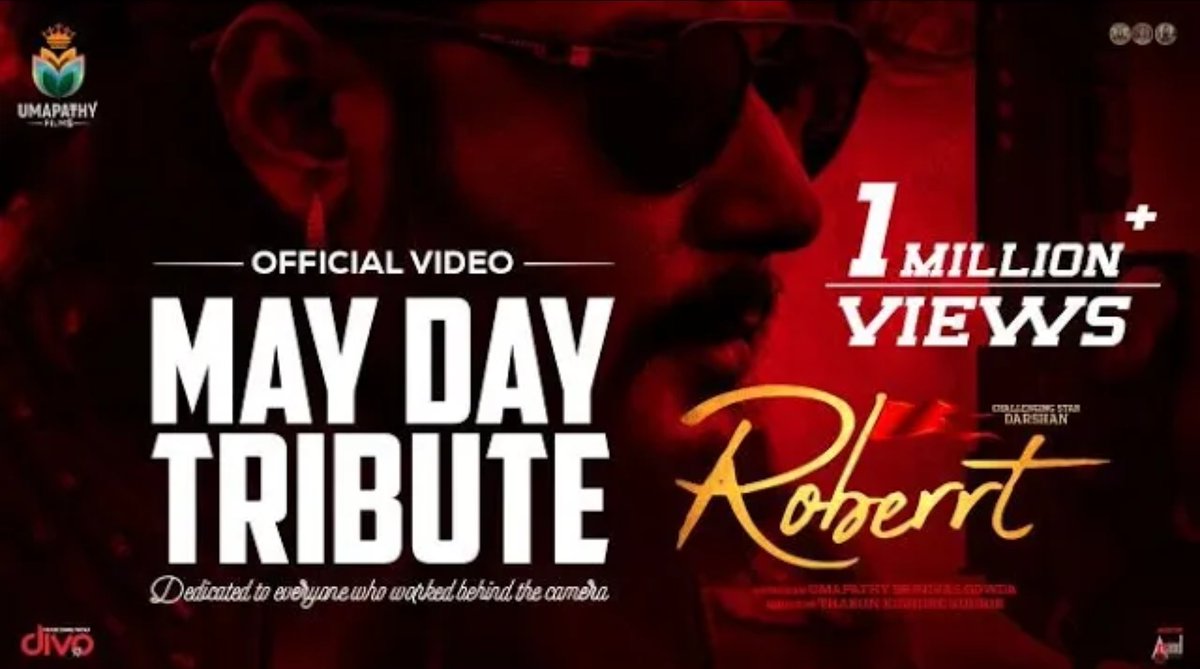 AICSDF's tweet photo. It's time for celebration 🎊

#RoberrtMakingVideo Completes 1M Real Time views in almost 24 hours 💥

1M in a completely new channel with 0 subscribers 3 days back capacity of #Boss mass fans😎

https://t.co/pI02V3ZaS4

@dasadarshan @StarAshaBhat @TharunSudhir @umap30071
#Roberrt https://t.co/0LTZ94DEQ8
