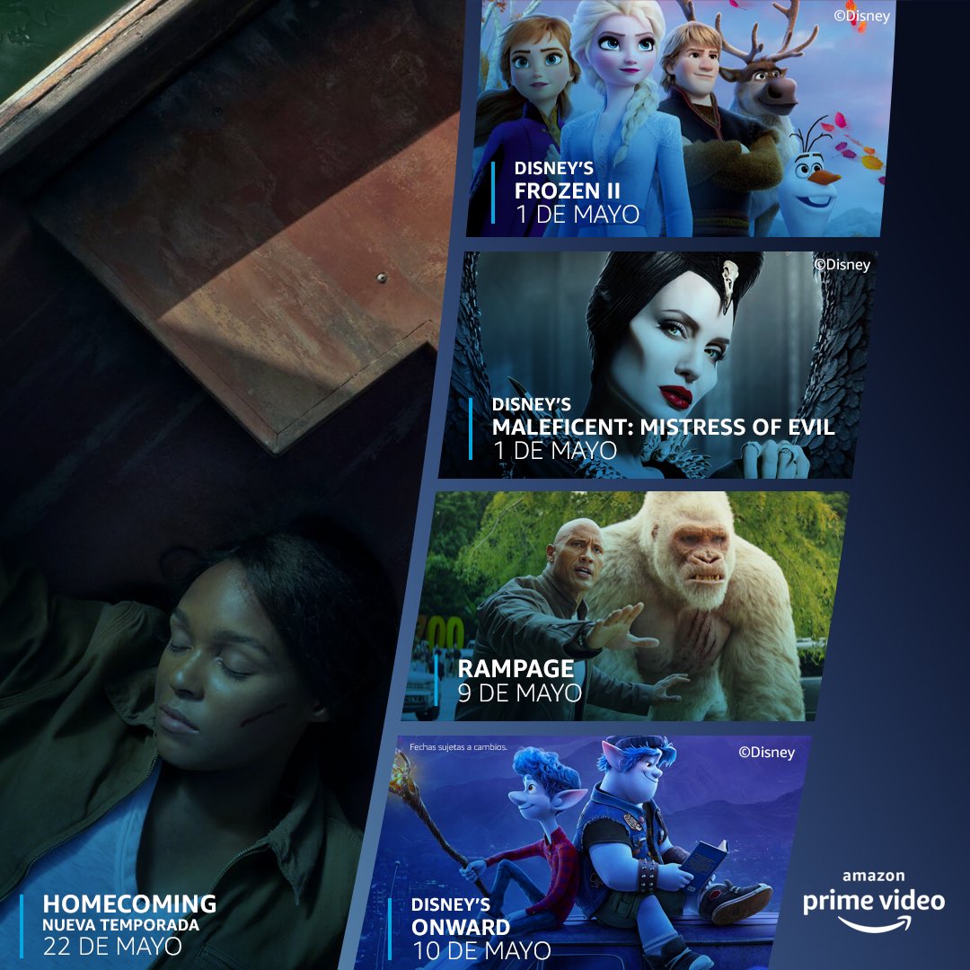 CinemaLeumas's tweet photo. Estos son algunos de los estrenos en #series y #películas en #AmazonPrime para #Mayo.
01 #StarWars saga completa, #BattlestarGalactica, #Amaia: una vuelta al sol, #Todoslosaben, #FirstMan, #Maléfica: the mistress of evil, #Uploud, #ManuelCarrasco - concierto, #Frozen2 https://t.co/wodnW8UKET