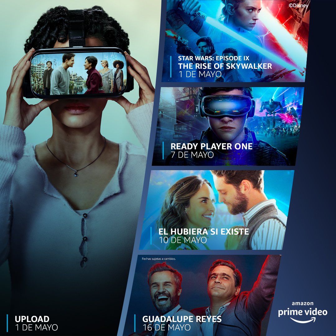 CinemaLeumas's tweet photo. Estos son algunos de los estrenos en #series y #películas en #AmazonPrime para #Mayo.
01 #StarWars saga completa, #BattlestarGalactica, #Amaia: una vuelta al sol, #Todoslosaben, #FirstMan, #Maléfica: the mistress of evil, #Uploud, #ManuelCarrasco - concierto, #Frozen2 https://t.co/wodnW8UKET