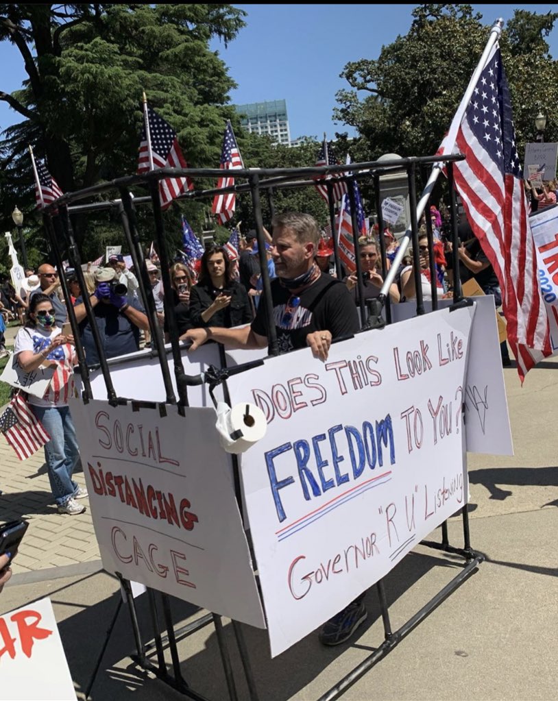 n0torious_nat's tweet photo. That motherfucker is real ignorant when there were CHILDREN separated from their families and locked in ACTUAL cages. Oh but Billy wants to be able to live free, get a haircut, maybe stop at a restaurant and eat while there are people fuckin dying. The caucasity! https://t.co/quI9Rby4p4