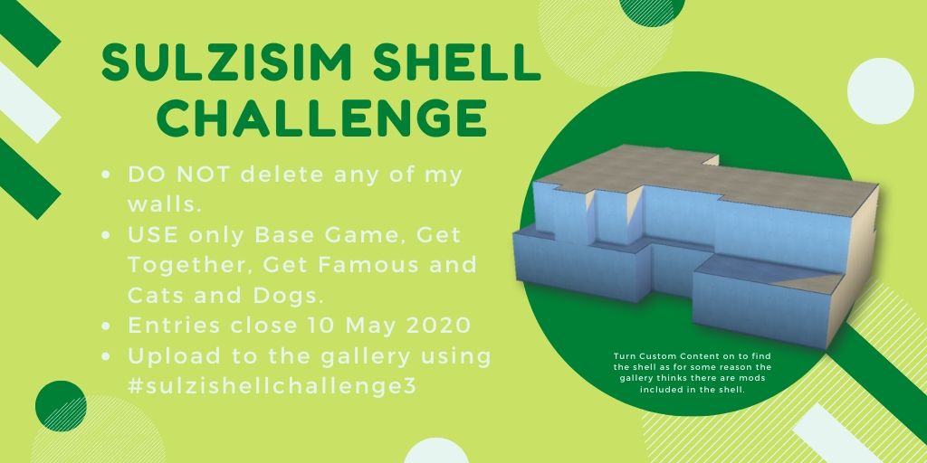 sulzisim's tweet image. Something fun for you all to do! Another shell challenge! #ShowUsYourBuilds #Sims4 #TheSims #shellchallenge