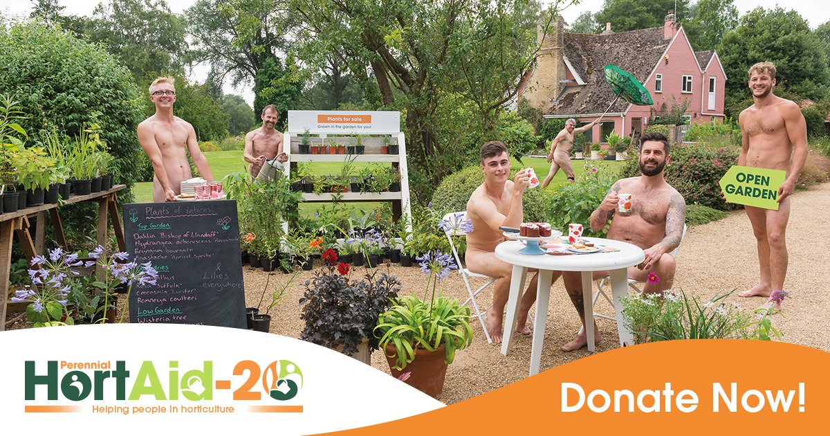 It’s #WorldNakedGardeningDay today! 🙈Help raise awareness and funds for Perennial by tagging us in your (tasteful!) photos and donating to our #HortAid20 campaign, helping to support people in horticulture through the #COVID19 pandemic and beyond: 
justgiving.com/campaign/horta… #WNGD