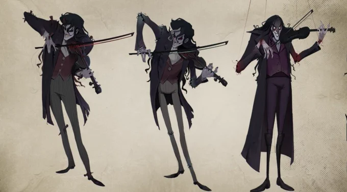 ヴァイオリニスト【パガニーニ】 
デザイン過程など 