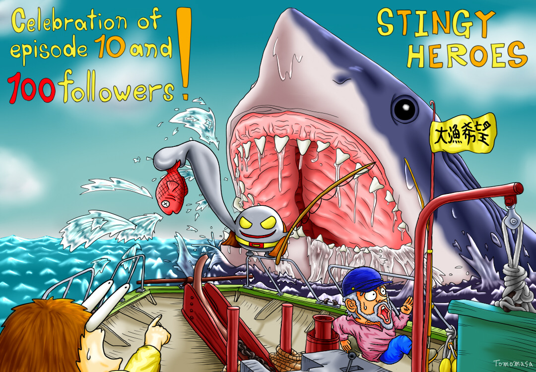 This picture is drawn to commemorate 100 followers and the 10 episodes on my Instagram manga "STINGY HEROES" account. Thank you guys!!

Instagramアカウント
@stingy_heroes

#illustration #anime #cartoon #digitalillustration #manga #draw #drawings #funny #cute #picturebook