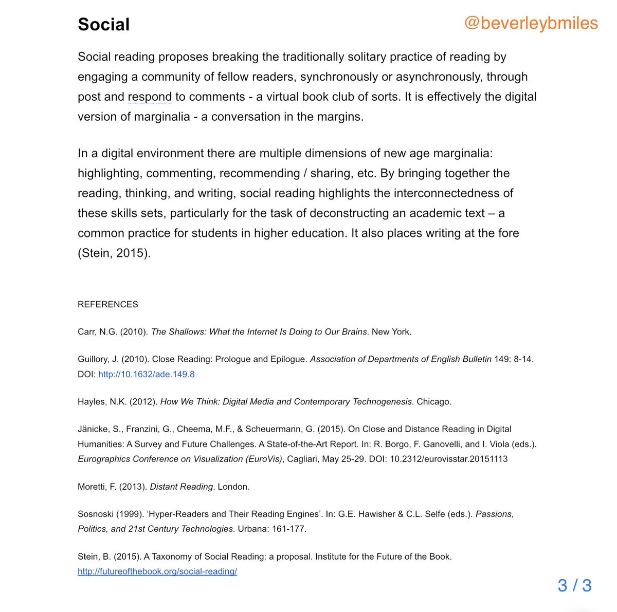 BeverleyBMiles's tweet image. Just me

Drafting collated thoughts while at the embryonic stage of a research project I wasn’t able to continue after I moved to another uni..., so unfortunately not published...

But I’m always open to new research partners, projects, collaborations, and idea sharing! 
#edtech